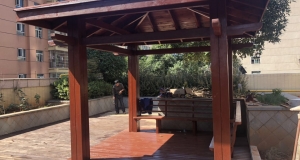 长沙湖南防腐木与屋顶花园的强强联手，完美！