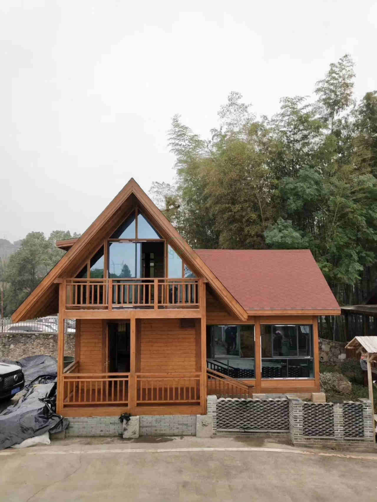 湖南防腐木木屋安装案例